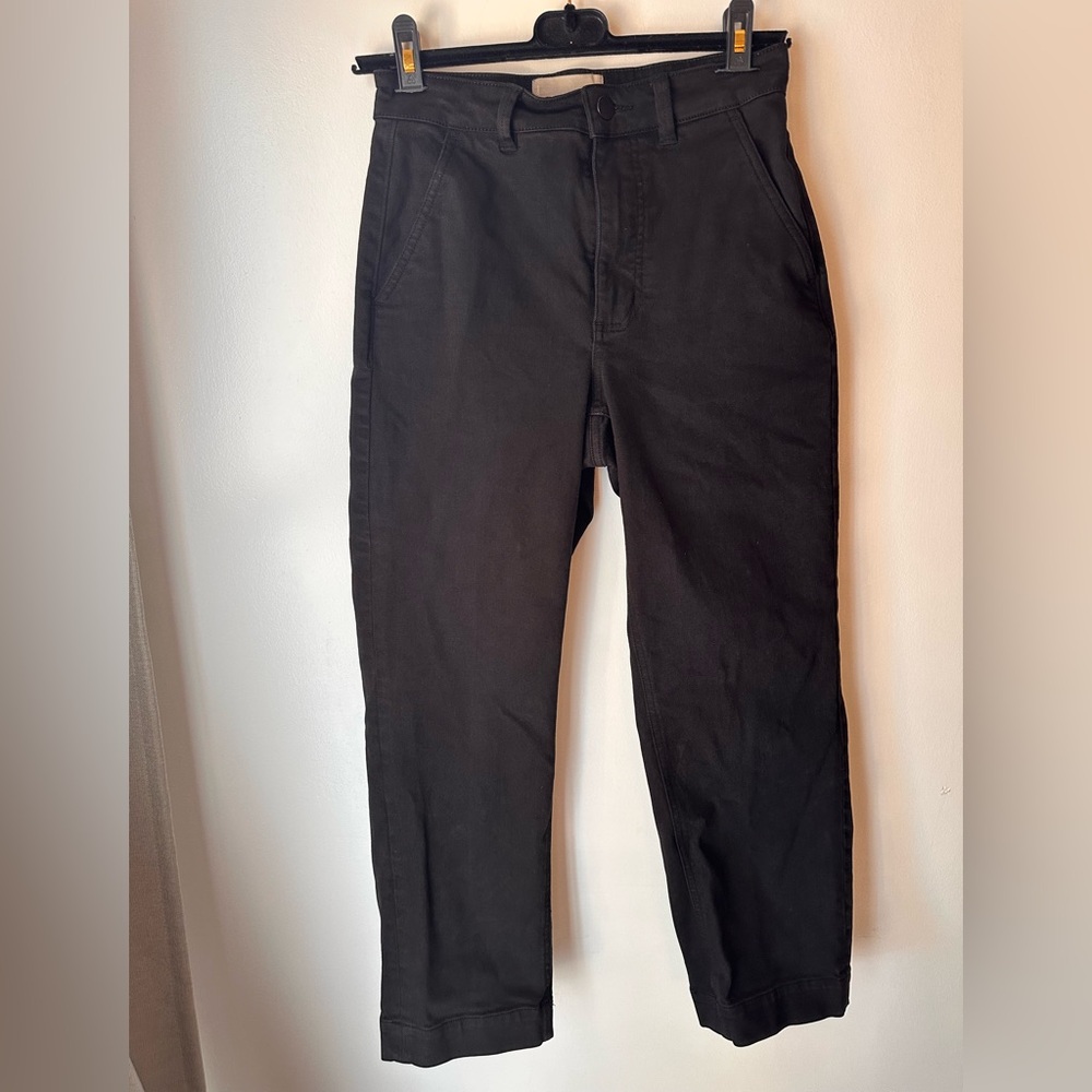 Everlane utility cropped pants in black size 2